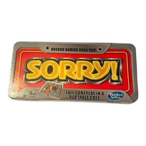 Hasbro Gaming Road Trip Series Sorry! Portable Board Game E3282 New Sealed Tin